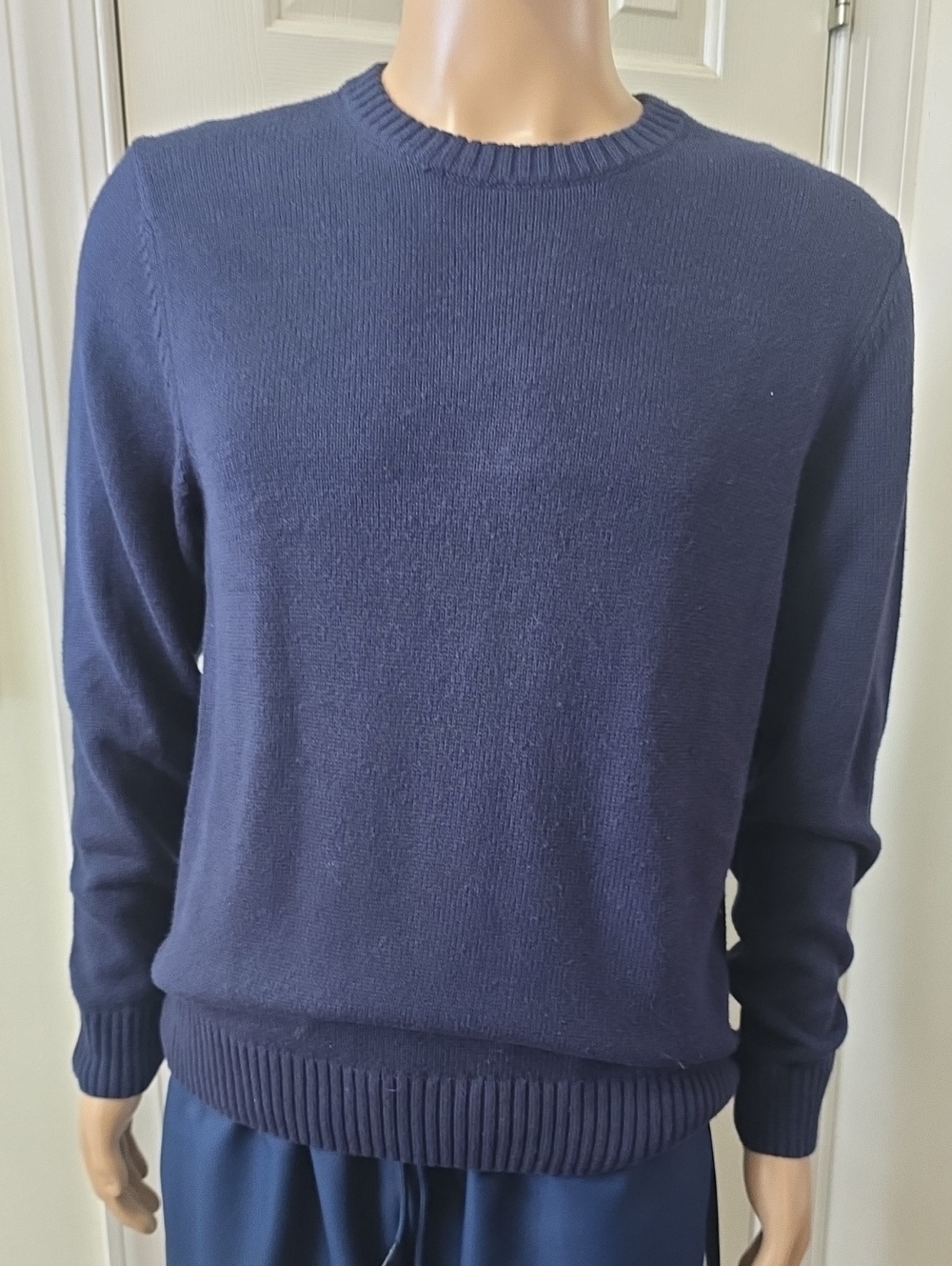 SONOMA BRAND MEN'S NAVY BLUE PULLOVER CREWNECK SWEATER SIZE MEDIUM